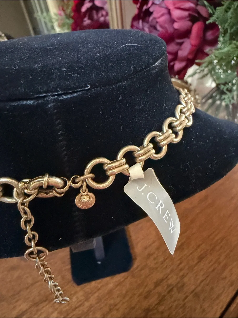 J. Crew Colorful Floral Cluster Necklace in Gold Tone - Multicolor Stones